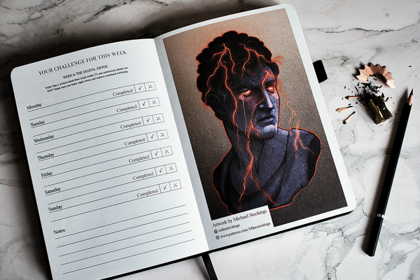 Mental Armour® Journal - A guided A5 planner with daily prompts for self-improvement, discipline, fitness & gratitude. Suitable for Men & Women