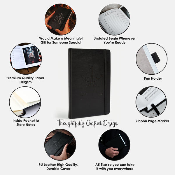 Mental Armour® Journal - A guided A5 planner with daily prompts for self-improvement, discipline, fitness & gratitude. Suitable for Men & Women